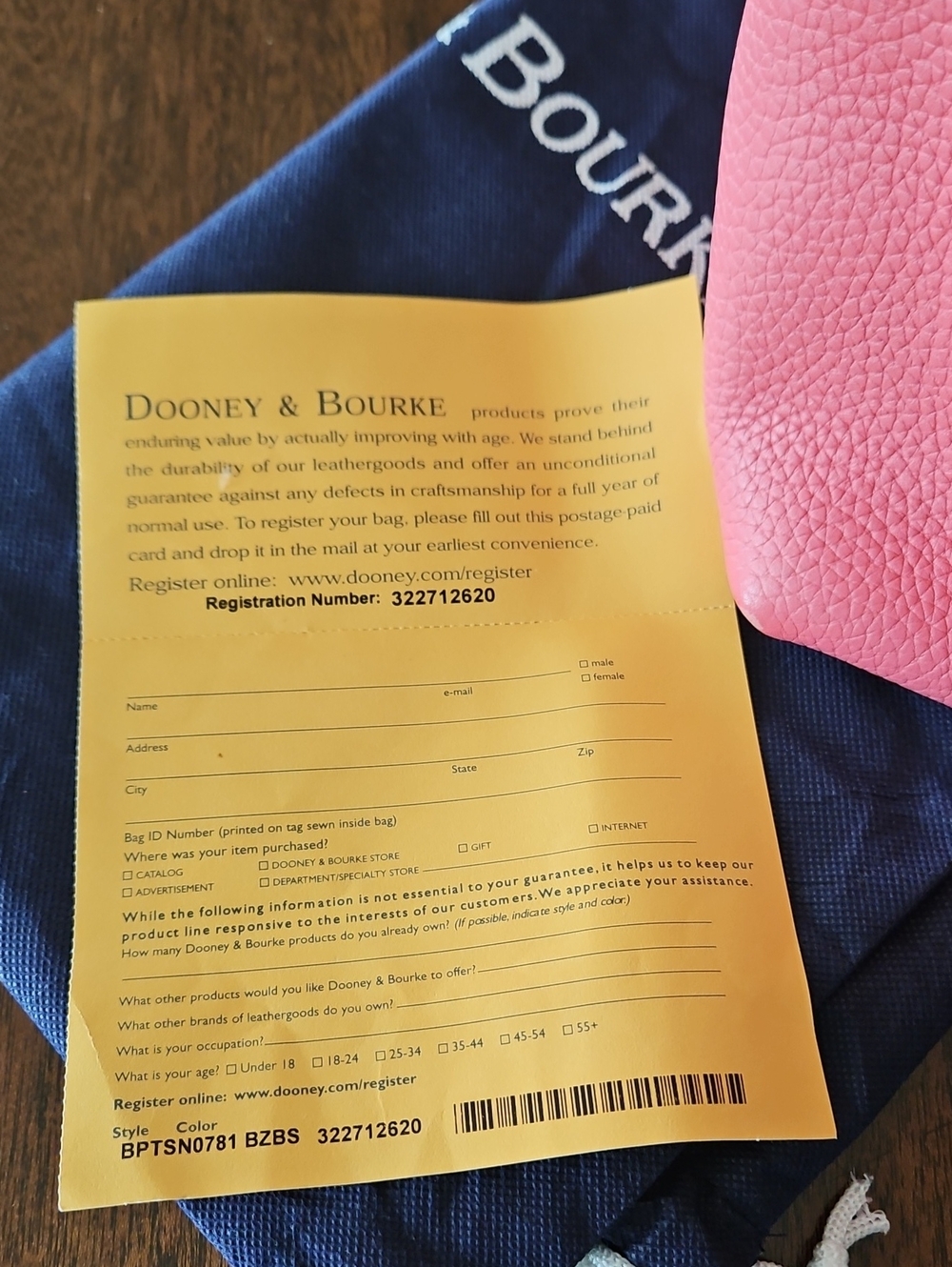 Dooney & Bourke Bubble Gum Pink Pebble Leather 'Paige' Sac - Picture 6 of 12